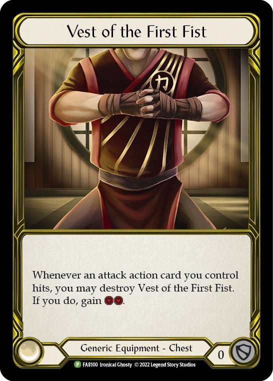 Vest of the First Fist (Golden) [FAB100] (Promo) Cold Foil - Bea DnD Games