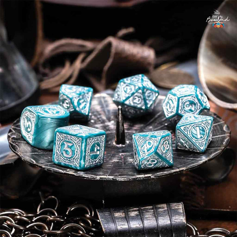 Viking - Mjolnir 7pc Polyhedral Dice Set by Q Workshop - Bea DnD Games