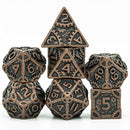 Warforged Ranger 7 Piece Metal Polyhedral Dice Set & Dice Case - Bea DnD Games