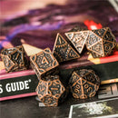 Warforged Ranger 7 Piece Metal Polyhedral Dice Set & Dice Case - Bea DnD Games