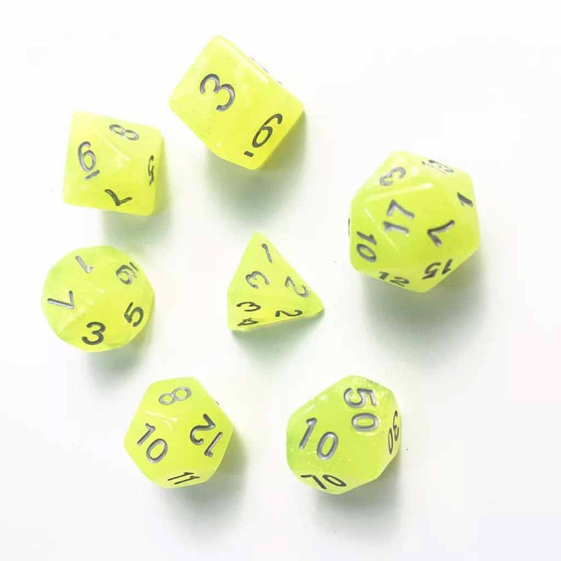 Wasteland Warrior - 7 Piece Polyhedral Dice Set + Dice Bag - Bea DnD Games