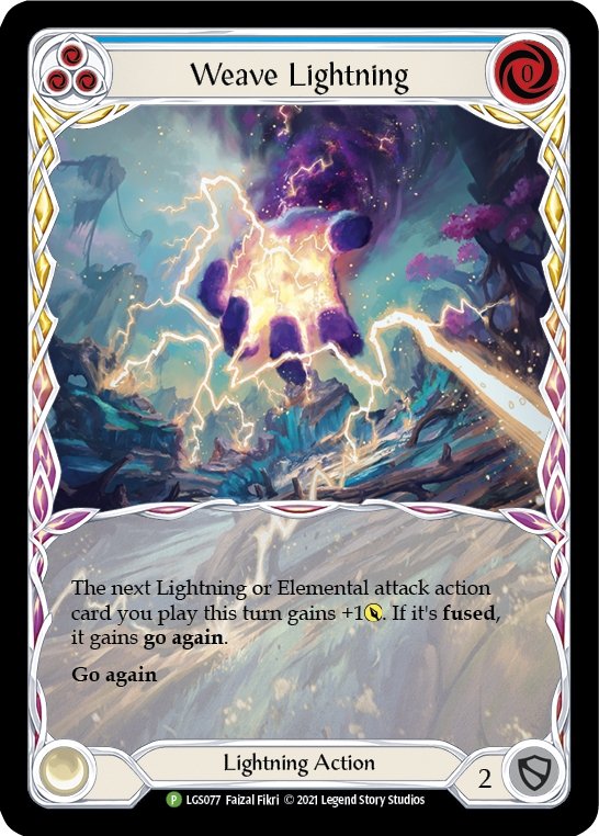 Weave Lightning (Blue) [LGS077] (Promo) Rainbow Foil - Bea DnD Games
