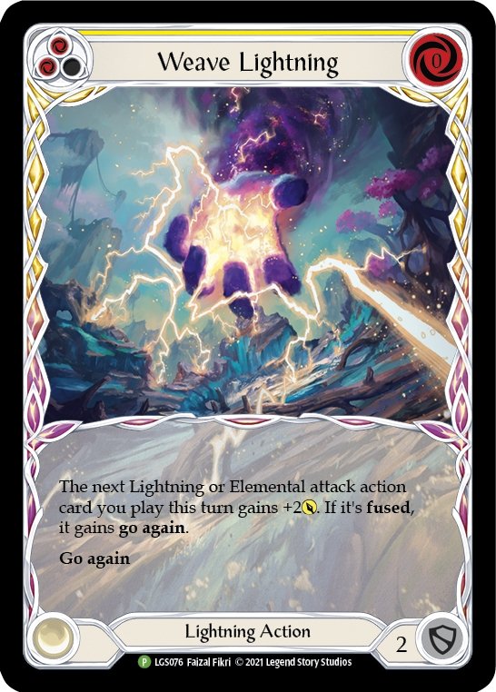 Weave Lightning (Yellow) [LGS076] (Promo) Rainbow Foil - Bea DnD Games