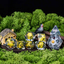 Which Came First? - 8 Piece Polyhedral Dice Set + Dice Bag - Bea DnD Games