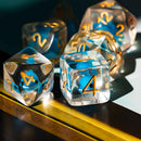 Willie the Whale- 7 Piece Polyhedral Dice Set + Dice Bag - Bea DnD Games
