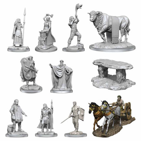 WizKids Deep Cuts Unpainted Miniatures - Brigante Celts - Bea DnD Games