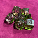Wolf Companion - 7 Piece Polyhedral Dice Set + Dice Bag - Bea DnD Games
