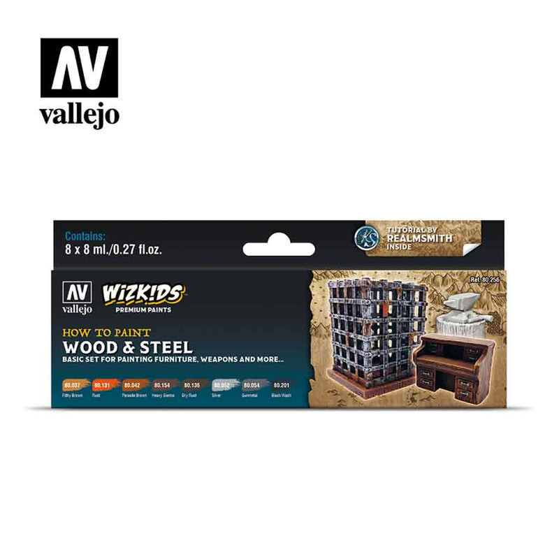 Wood & Steel Wizkids Premium Paint Set by Vallejo - Bea DnD Games