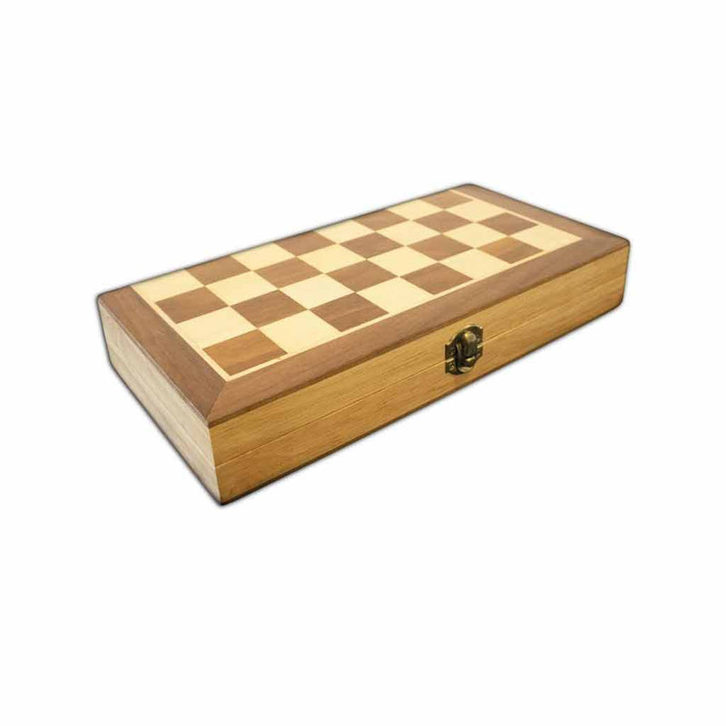 Wooden Folding Chess/Checkers/Backgammon Set 30cm - Bea DnD Games