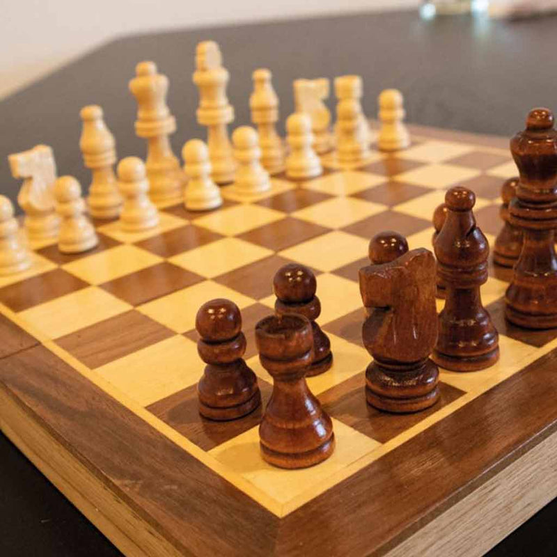 Wooden Folding Chess/Checkers/Backgammon Set 30cm - Bea DnD Games