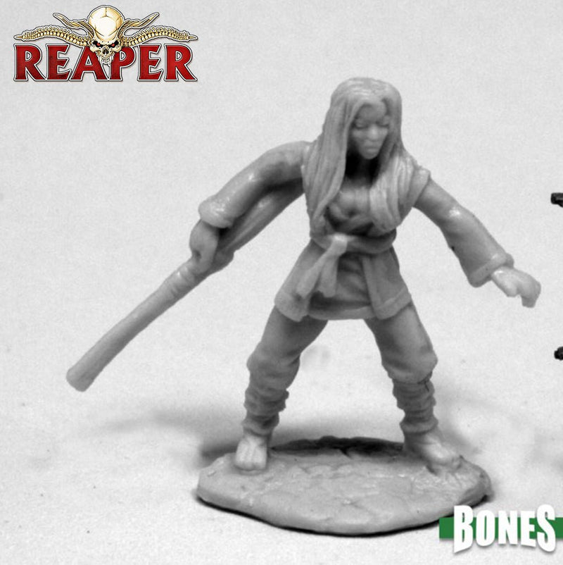 Xiao Liu, Female Monk - Dark Heaven Bones Unpainted Miniatures by Reaper Miniatures - Bea DnD Games