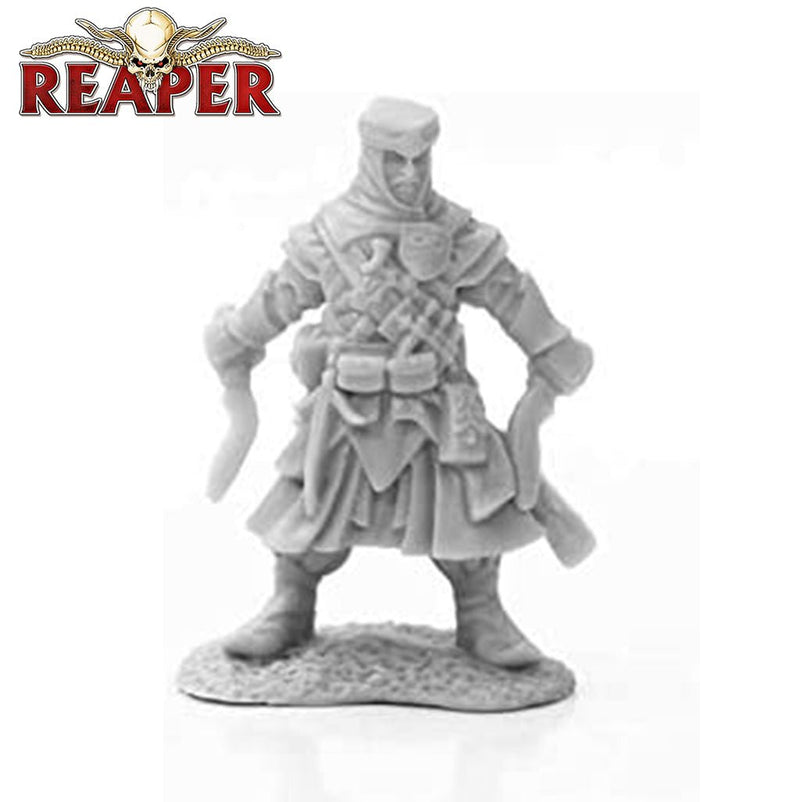 Zadim, Iconic Slayer (Human Rogue) - Pathfinder Bones Unpainted Miniatures by Reaper Miniatures - Bea DnD Games